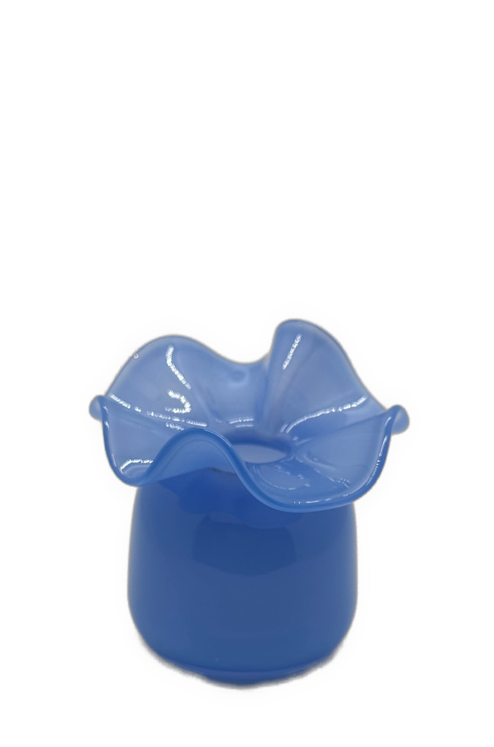 Mini Ruffle Bud Vase, Periwinkle Blue