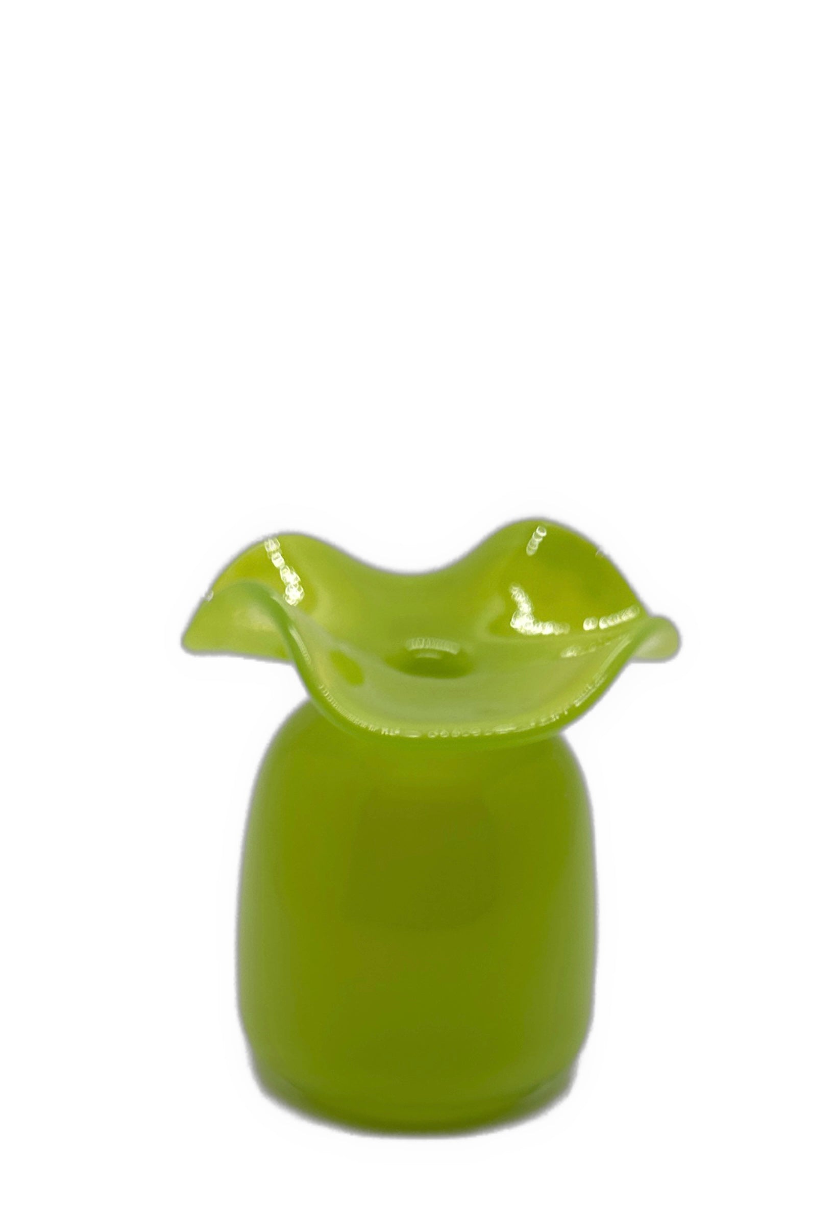 Mini Ruffle Bud Vase, Apple Green