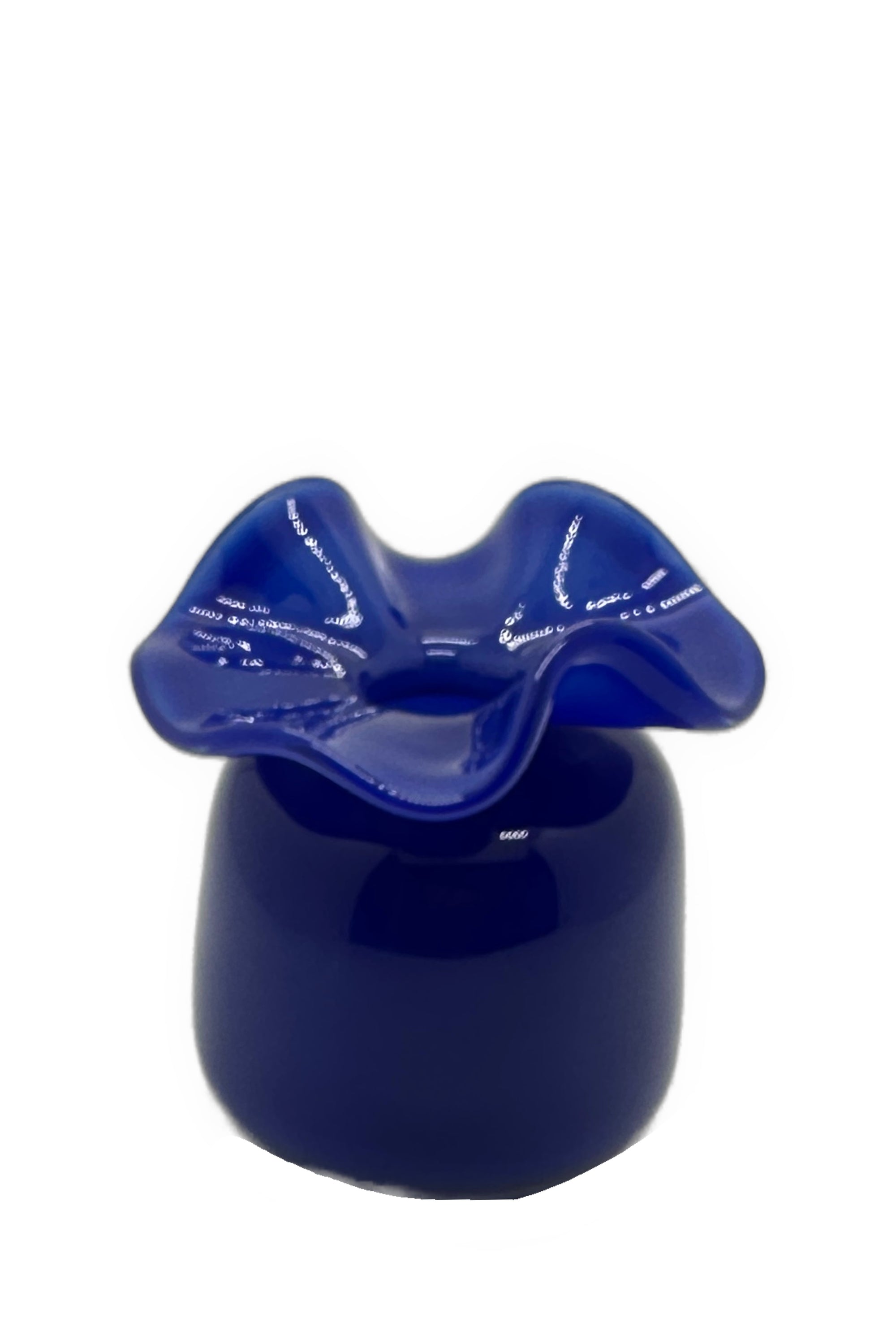 Mini Ruffle Bud Vase, Lapis