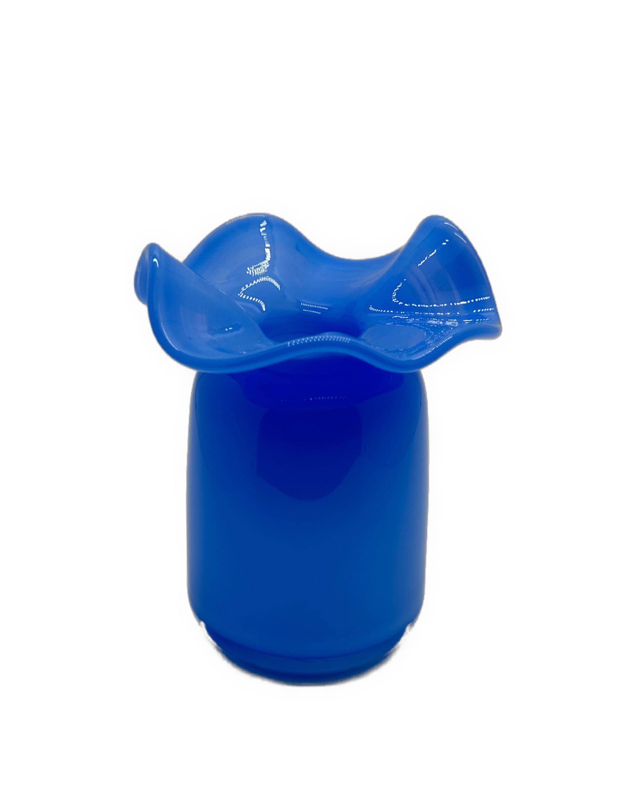 Ruffle Bud Vase, Lapis