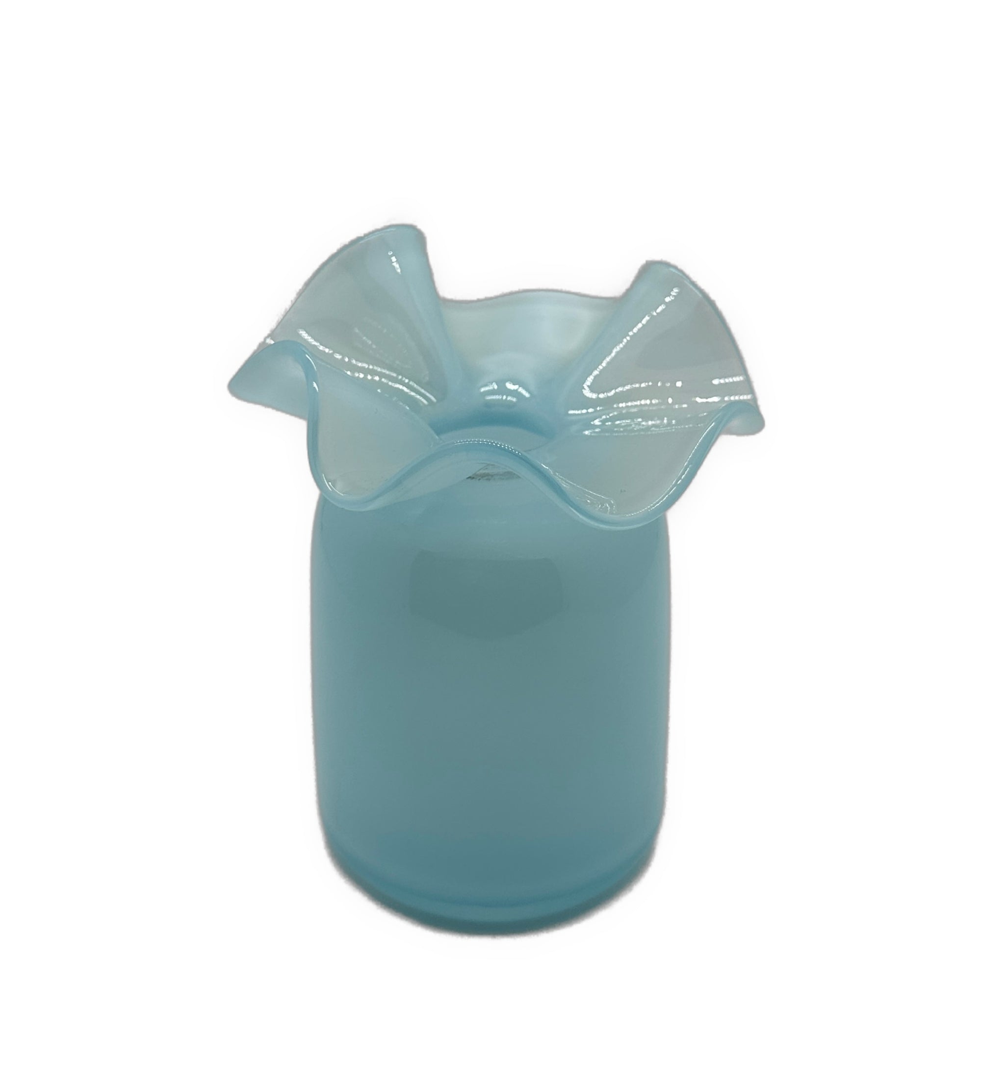 Ruffle Bud Vase, Light Blue