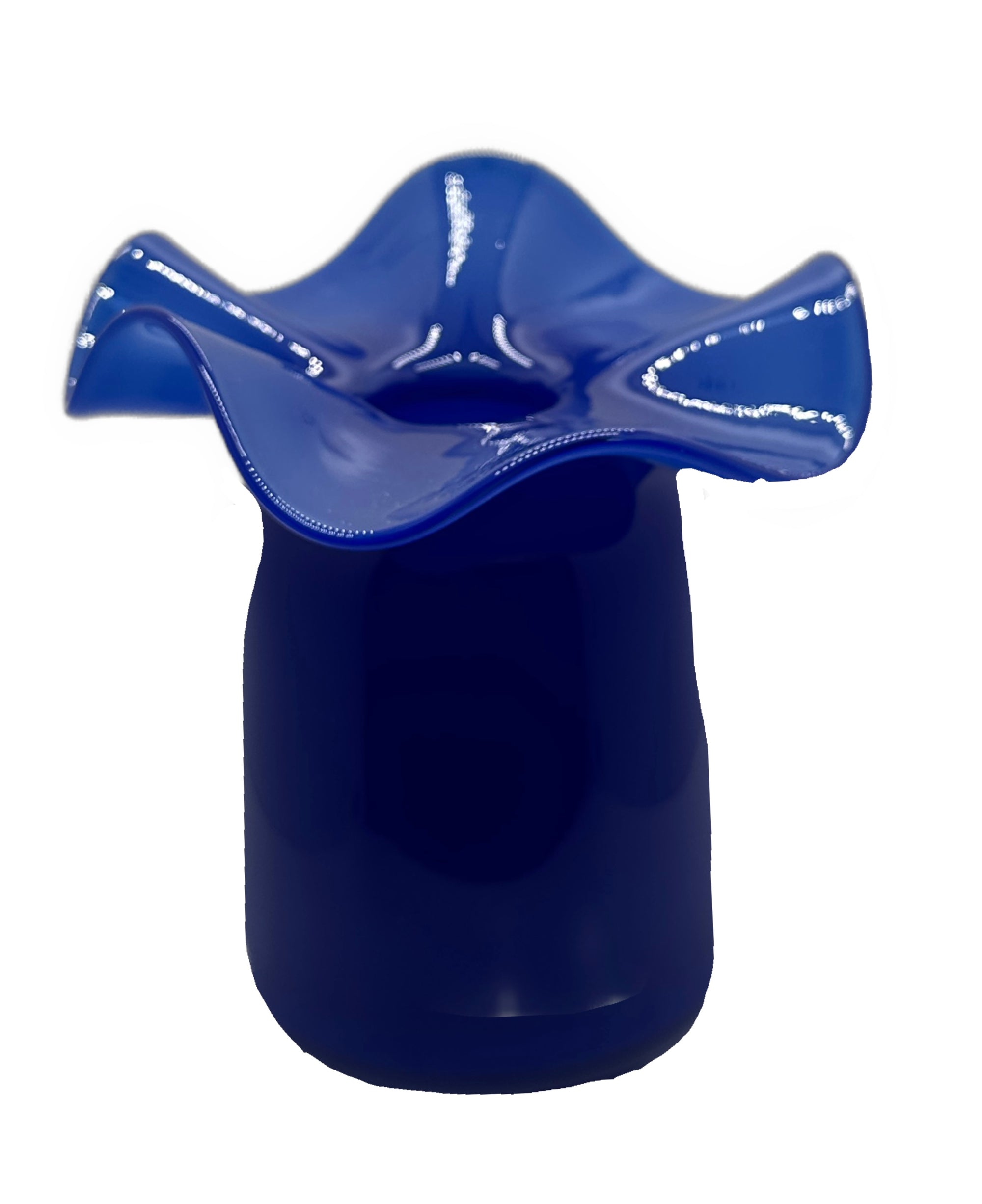 Jumbo Ruffle Vase, Lapis