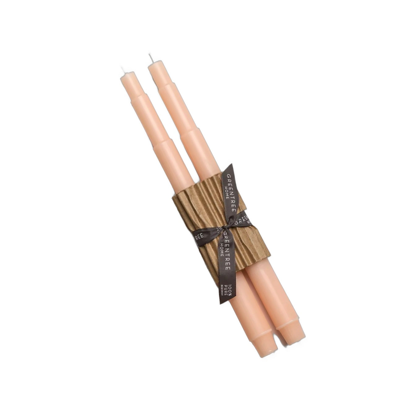 12" Blush Tele Taper Candles, Pair