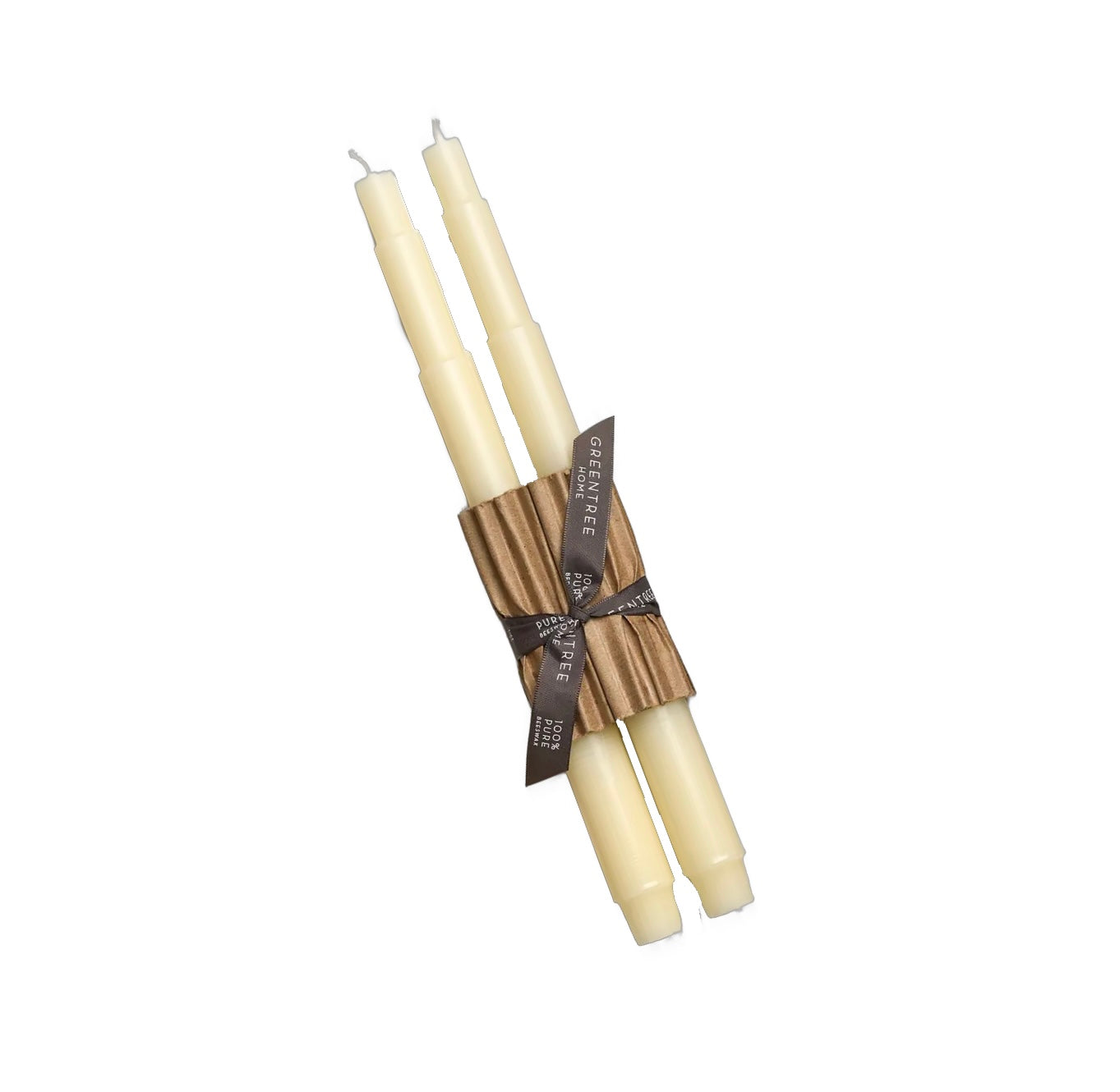 12" Cream Tele Taper Candles, Pair