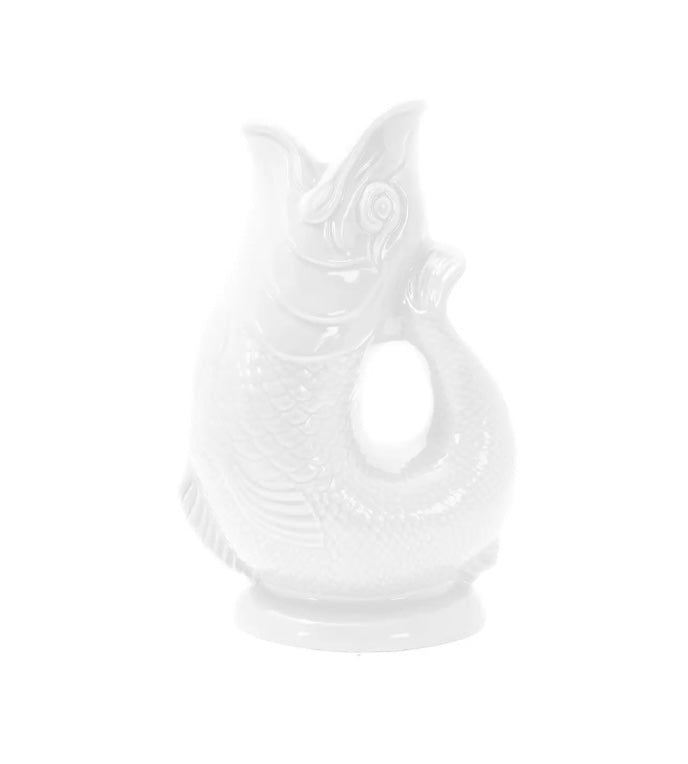 White Gluggle Jug, Multiple Sizes