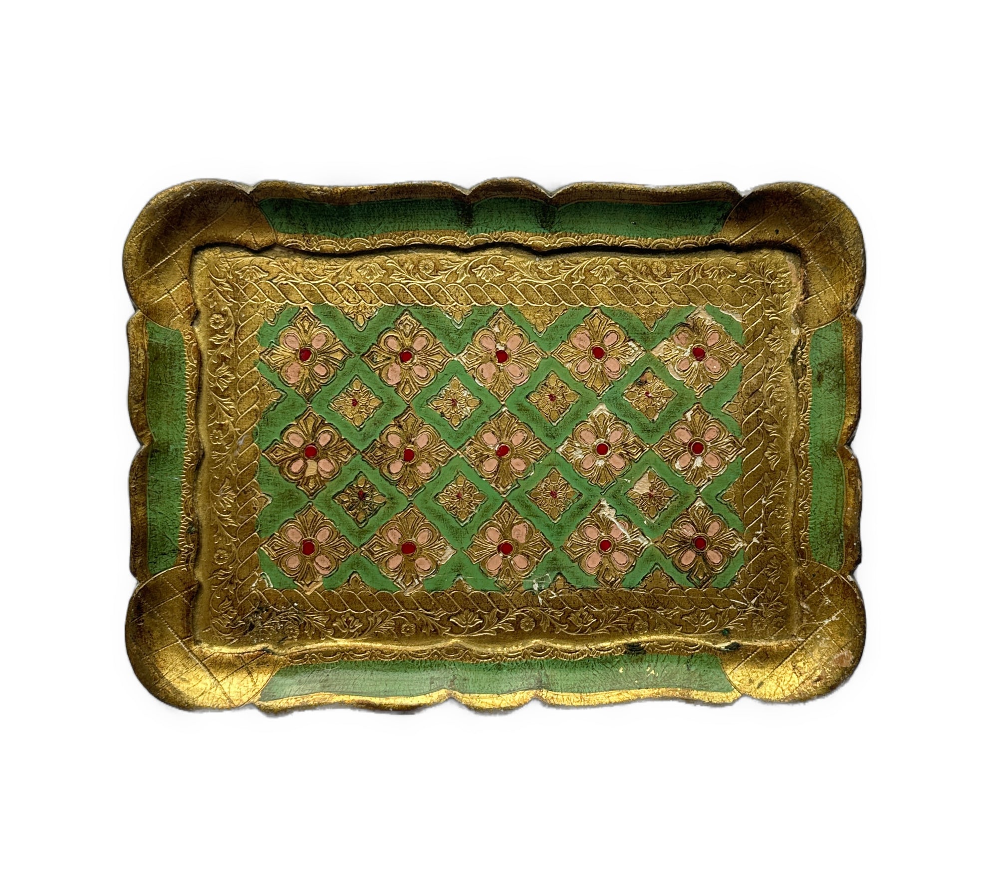 Vintage Florentine Wooden Tray