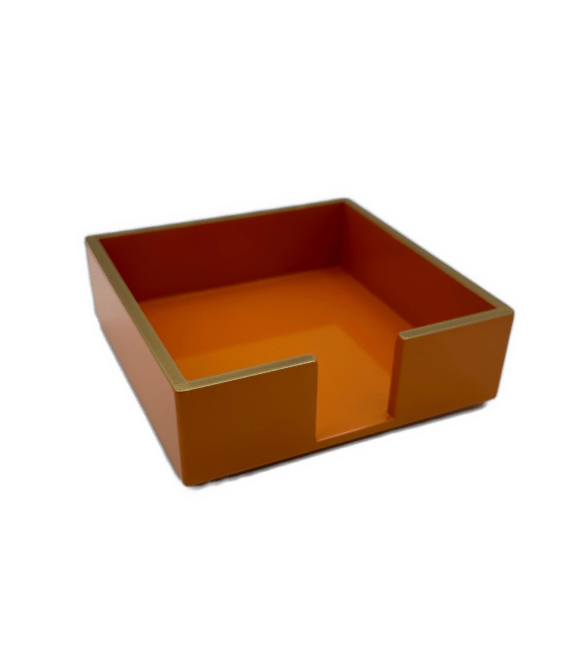 Alyssa Cocktail Napkin Holder, Orange/Gold