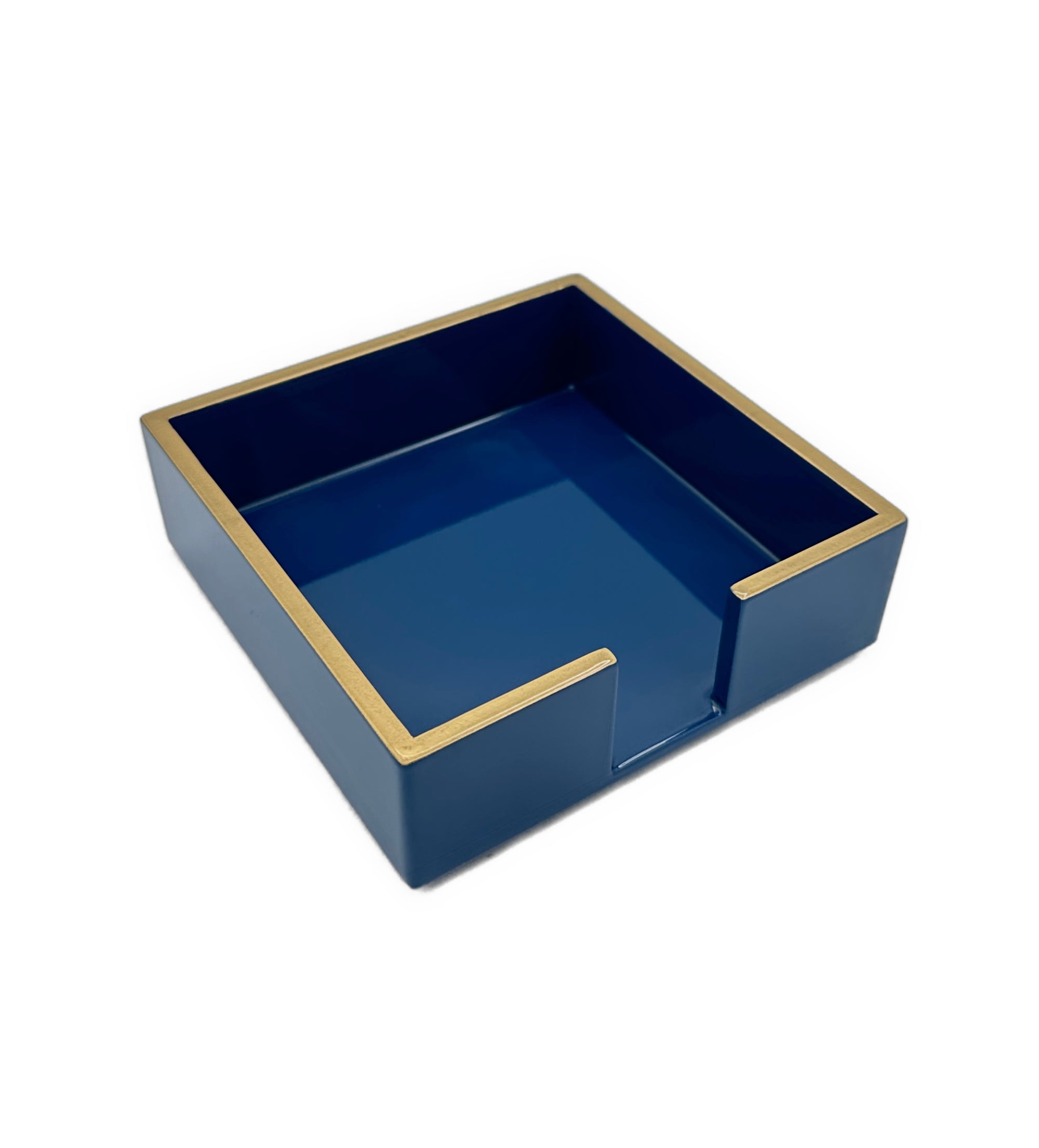 Alyssa Cocktail Napkin Holder, Navy/Gold