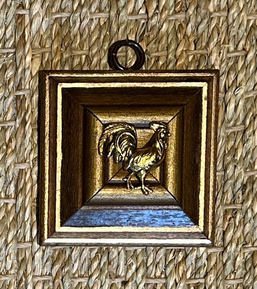 Museum Bee, Wooden Frame with Rooster