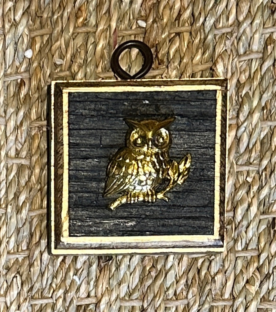 Museum Bee, Bourbon Barrel Frame with Owl