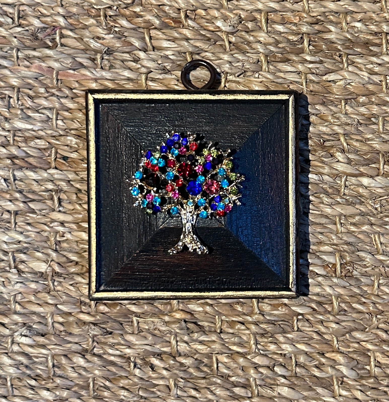 Museum Bee, Wooden Frame with Sparkle Tree of Life