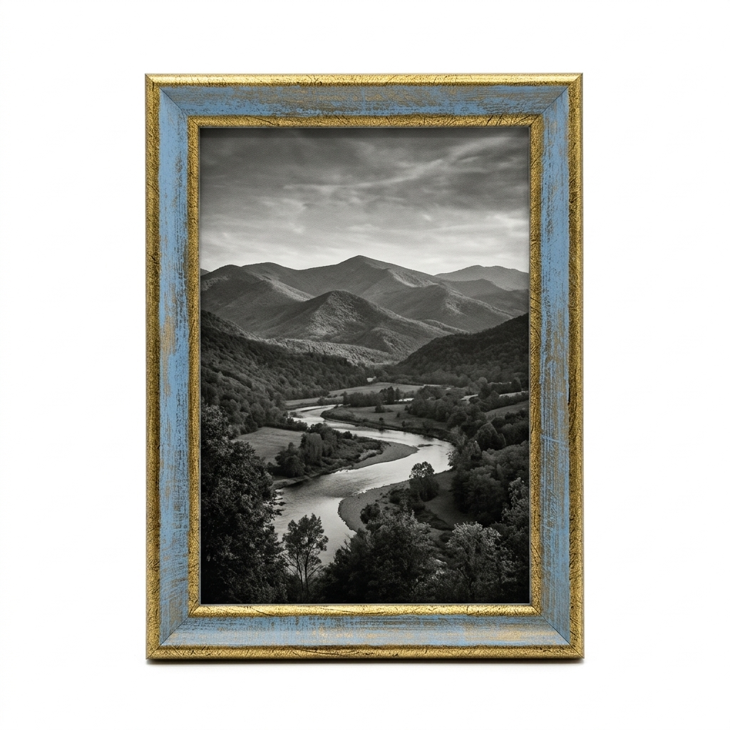 Florentine Frame, Blue/Gold, Multi Sizes