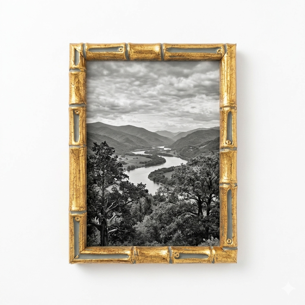Bamboo Frame, Gold, Multi Sizes