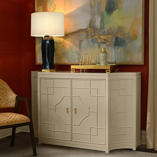 Worlds Away Barron Lamp, Navy