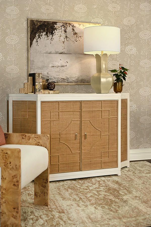 Worlds Away Lyla Table Lamp, Beige