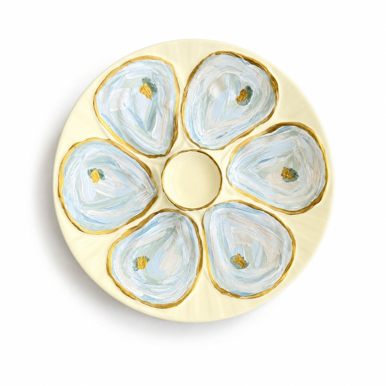 Sarah's Hand Painted Plate, Cream