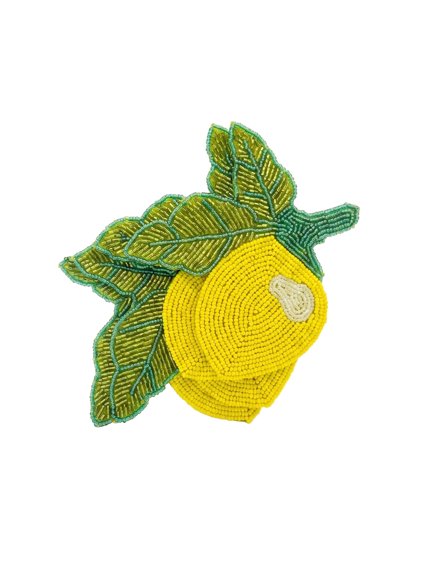 Limón Beaded Coasters, Set of 4