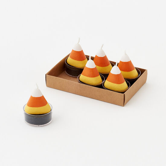 Candy Corn Tealights, Set of 6