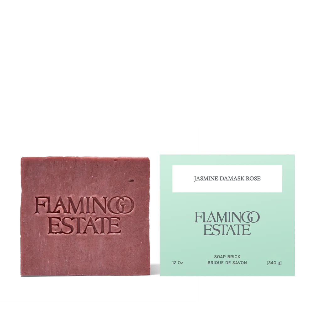 Flamingo Estate Jasmine Damask Rose Soap Brick