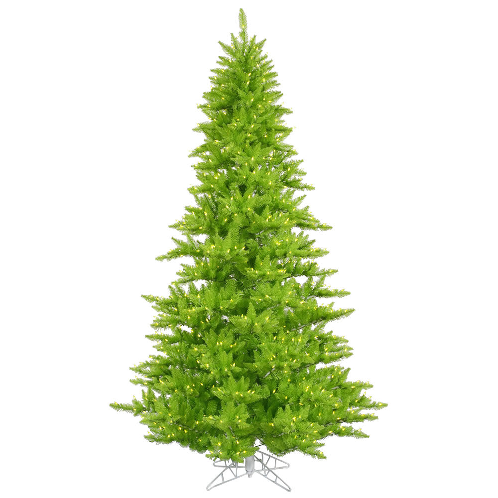Lime Green Prelit Faux Christmas Tree, 4.5'H