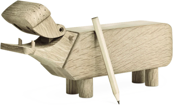 Wooden Oak Hippo