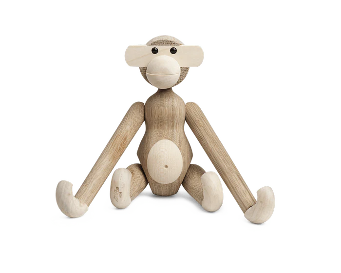 Wooden Oak & Maple Monkey, Small