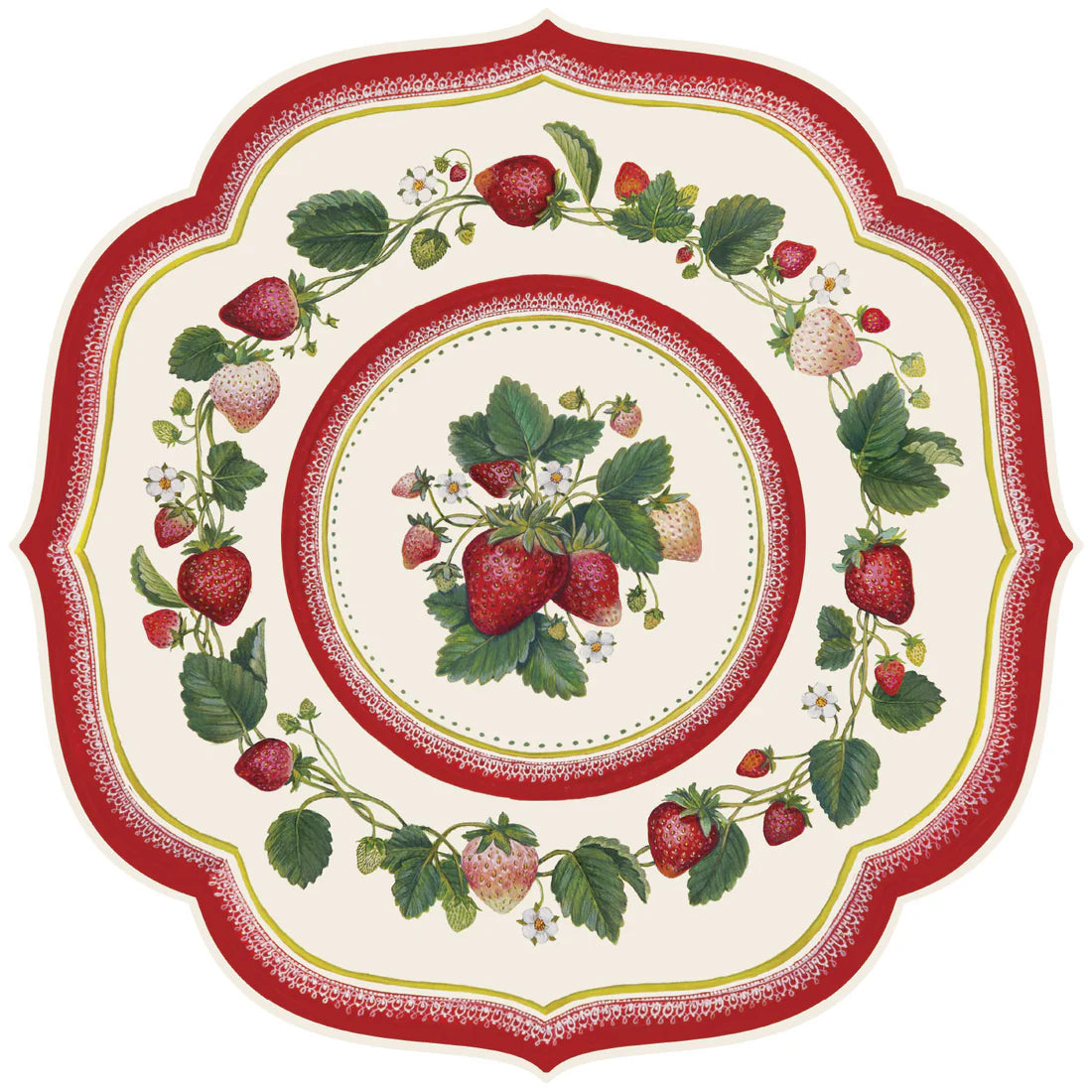 Die-cut Strawberry China Paper Placemats