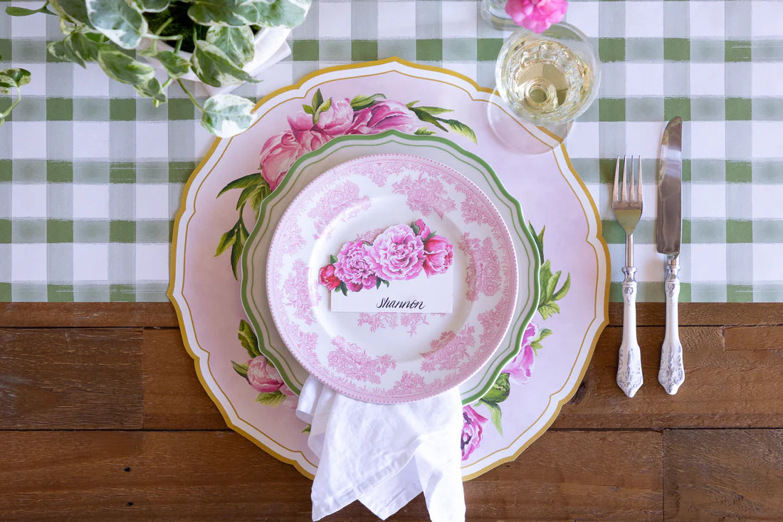 Die-cut Peony China Paper Placemats