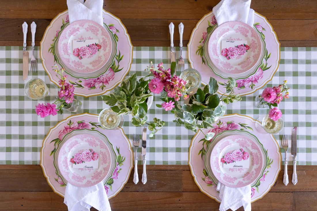 Die-cut Peony China Paper Placemats