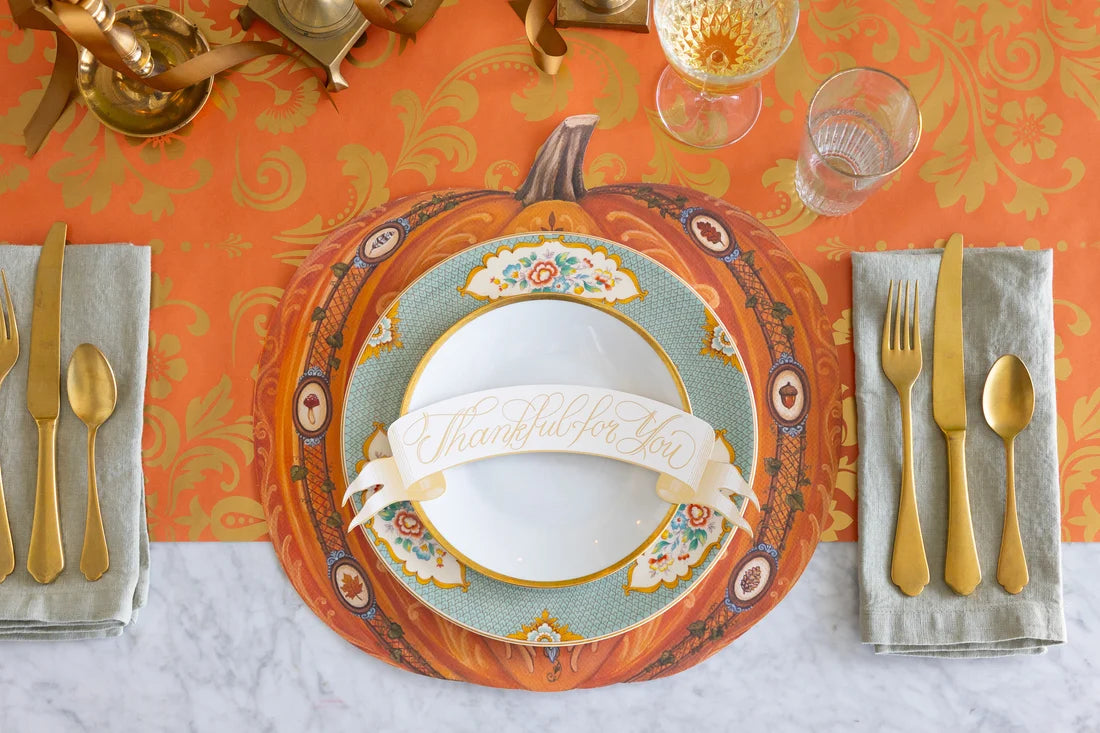 Hester & Cook Die-cut Antique Pumpkin Placemat