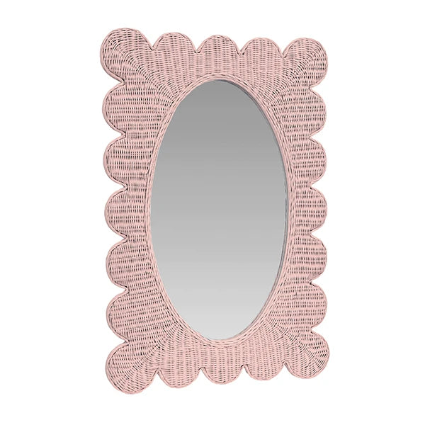 Worlds Away Lillian Mirror, Pink