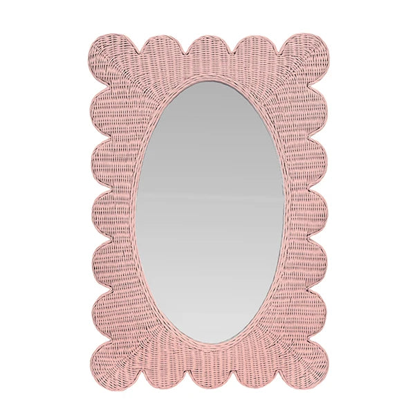Worlds Away Lillian Mirror, Pink