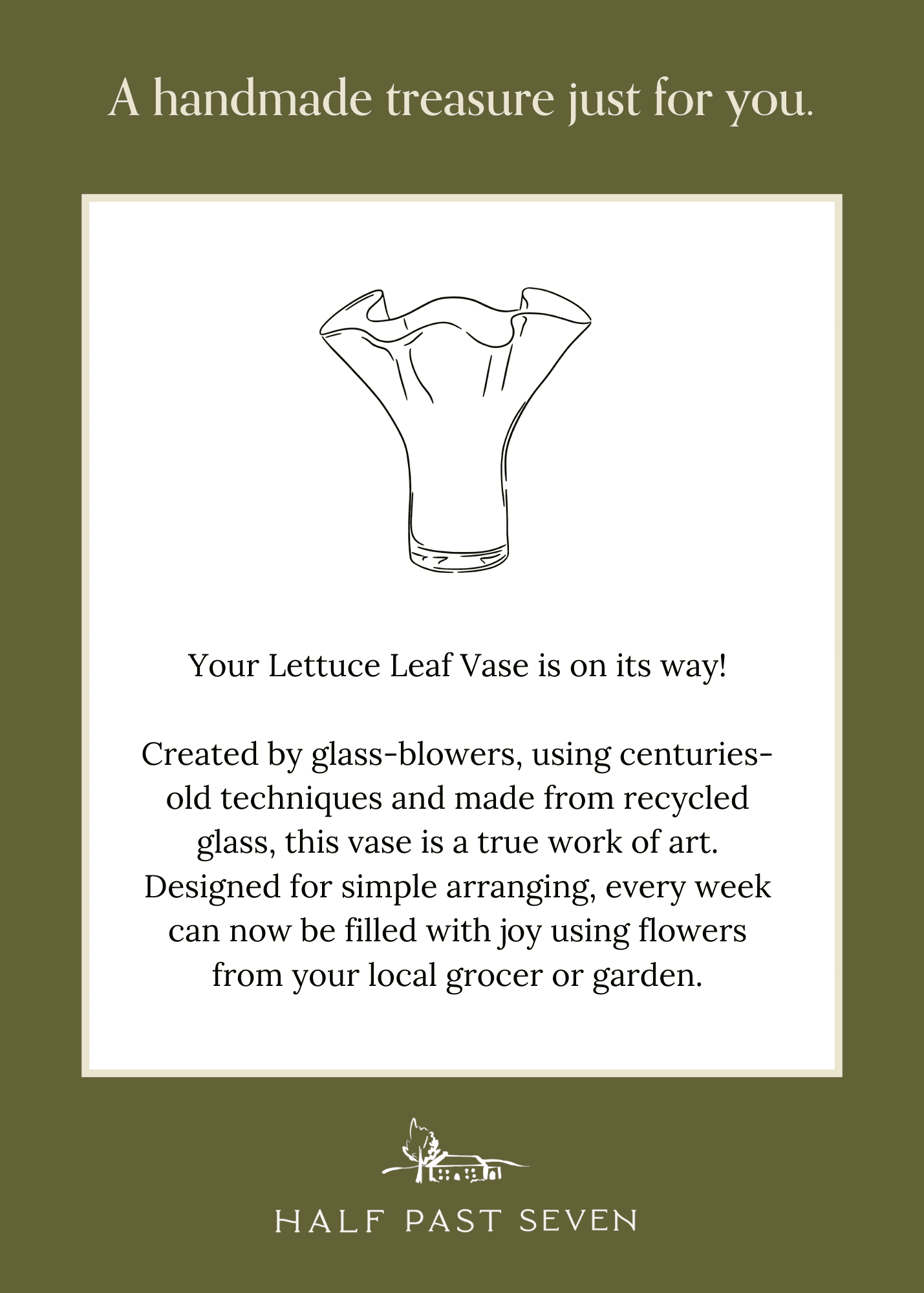 Lettuce Leaf Vase, Blue