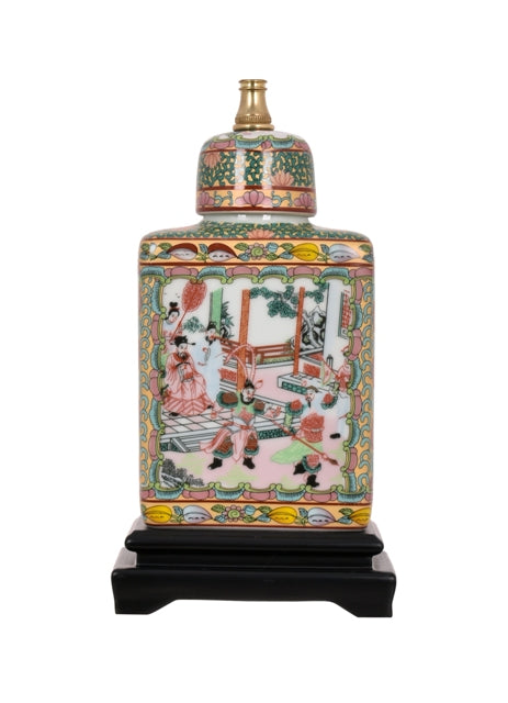 Bondry Rose Medallion Tea Jar Lamp
