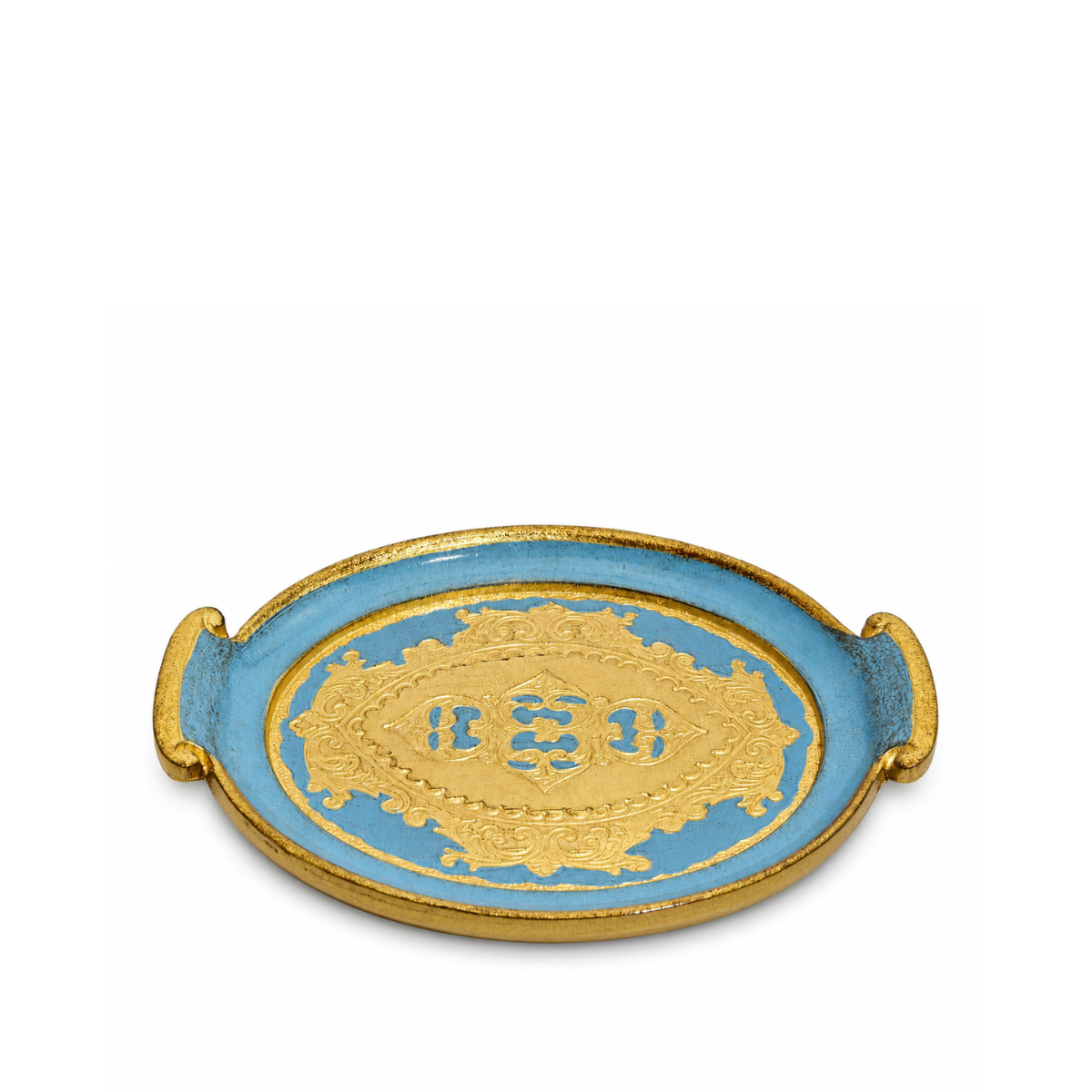 Fiametta Oval Tray, Capri Blue