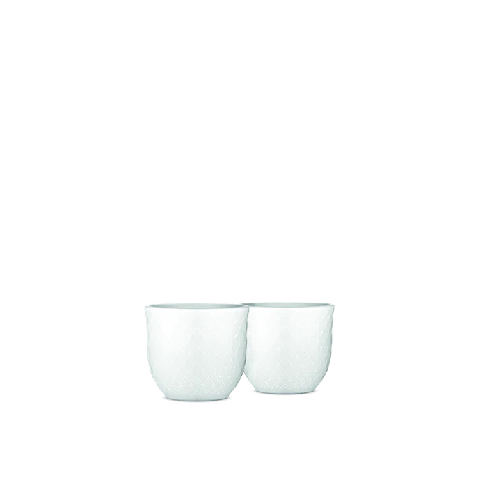 White Porcelain Egg Cup, Set of 2