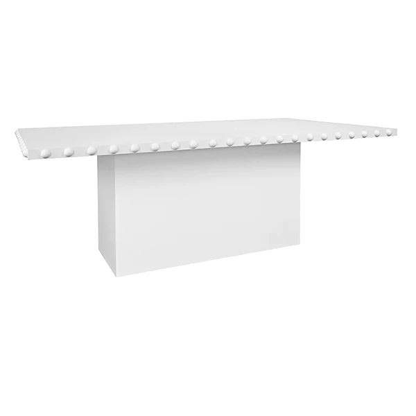 Worlds Away Lucian Rectangular Dining Table, White