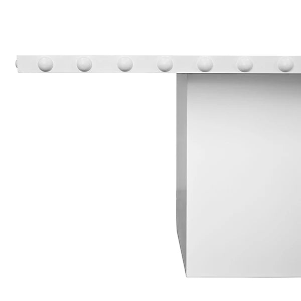 Worlds Away Lucian Rectangular Dining Table, White