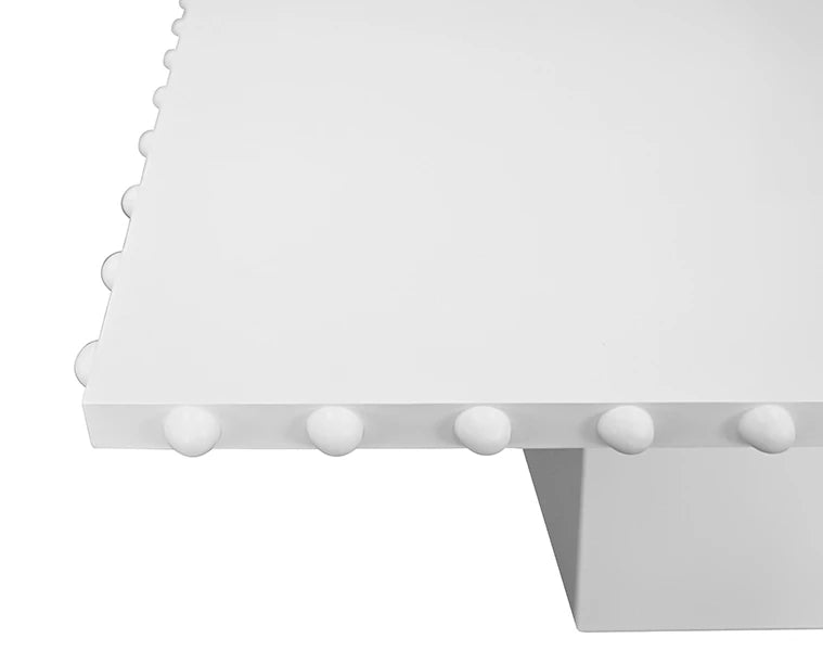 Worlds Away Lucian Rectangular Dining Table, White