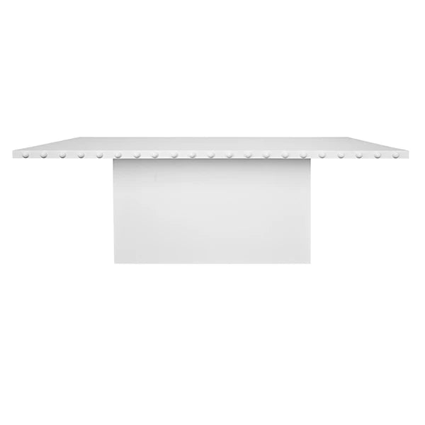 Worlds Away Lucian Rectangular Dining Table, White