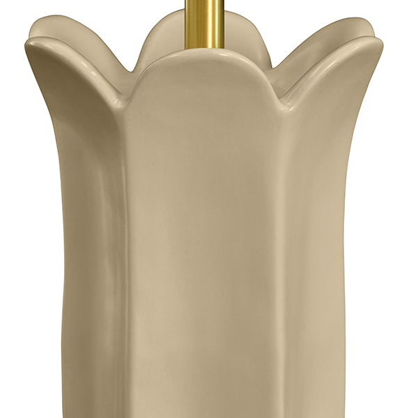 Worlds Away Lyla Table Lamp, Beige
