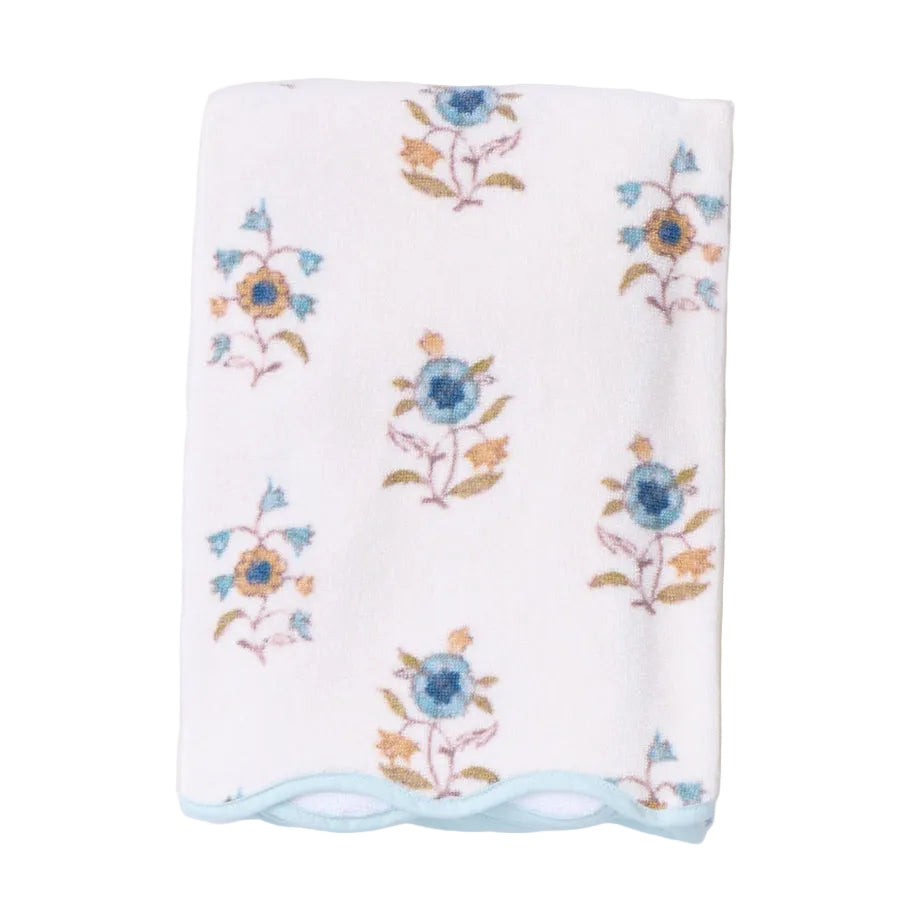 Leah O'Connell x Weezie Floral Scallop Bath Towel, Cora