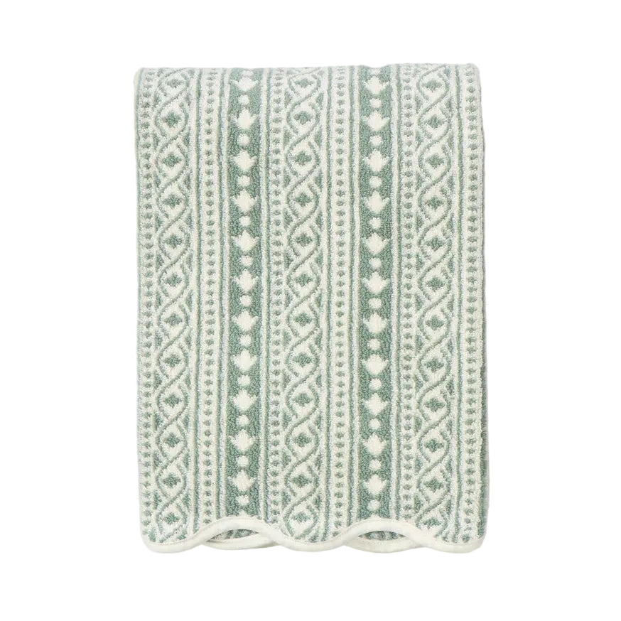 Leah O'Connell x Weezie Floral Scallop Bath Towel, Georgie