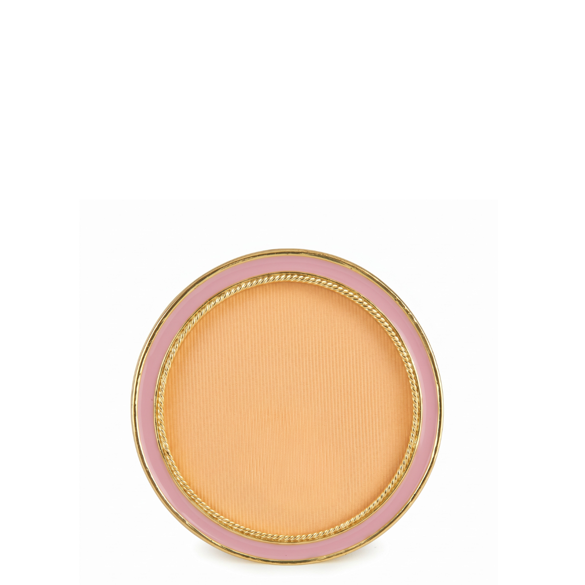 Leslie Round Enamel Small Frame, Pink