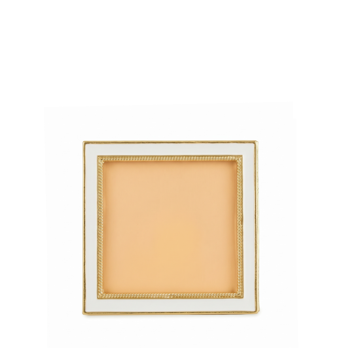 Leslie Square Enamel Small Frame, White