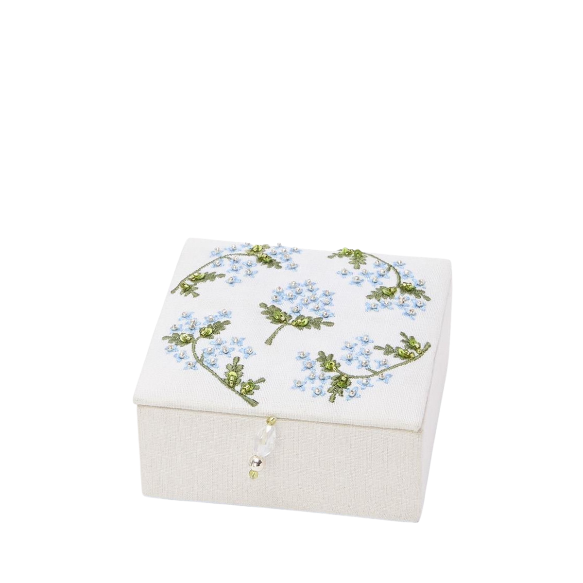 Leslie Jewelry Box, White