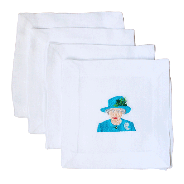 Queen's Royal Splendor Embroidered Cocktail Napkins