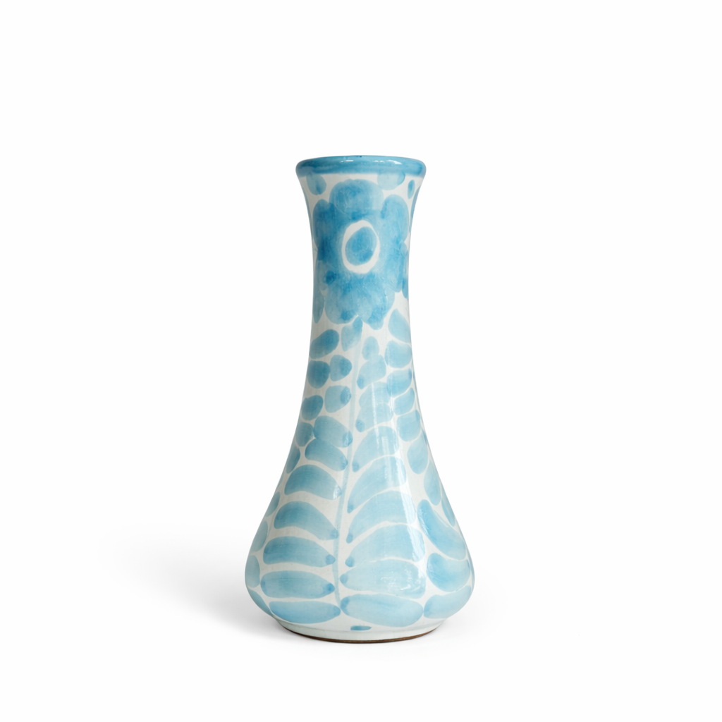 Dos Flores Bud Vase, Sky Blue