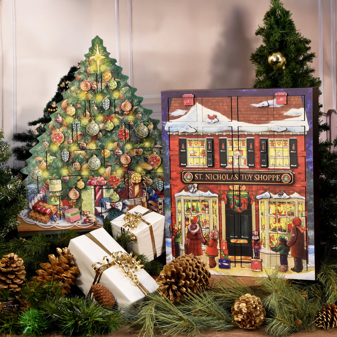 Byers Choice Musical Advent Tree with Lights