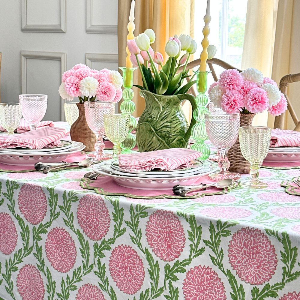 Bettina Pink & Green Placemats, Set of 4